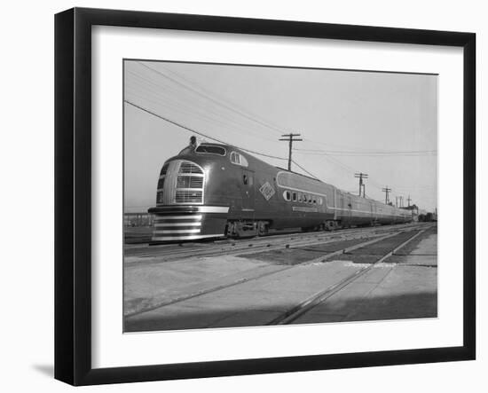 Side View of Passenger Train-null-Framed Photographic Print