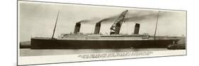 Side View of the Titanic with Smoke Coming Out of its Funnels-null-Mounted Giclee Print