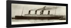 Side View of the Titanic with Smoke Coming Out of its Funnels-null-Framed Giclee Print