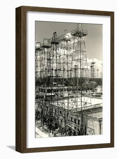 Sidekick Oil Wells, Kilgore-null-Framed Art Print