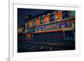 Sideshows at Coney Island New York B/W-null-Framed Photo