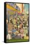 Sidewalk Benches, St. Petersburg, Florida-null-Framed Stretched Canvas