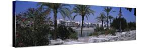 Sidewalk Cafe at the Riverside, Guadalquivir River, Seville, Spain-null-Stretched Canvas