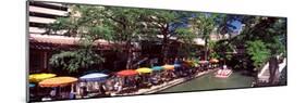 Sidewalk Cafe at the Riverside, San Antonio River Walk, River San Antonio, San Antonio, Texas, USA-null-Mounted Photographic Print