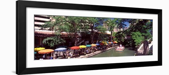 Sidewalk Cafe at the Riverside, San Antonio River Walk, River San Antonio, San Antonio, Texas, USA-null-Framed Photographic Print