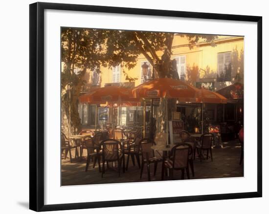 Sidewalk Cafe, Bastia, Corsica, France, Mediterranean-James Gritz-Framed Photographic Print