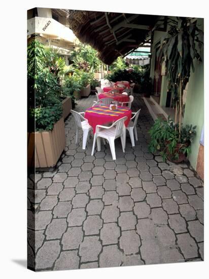 Sidewalk Cafe in Acapulco, Mexico-Terry Eggers-Stretched Canvas