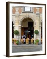 Sidewalk Cafe in the Marais, Paris, France-Lisa S^ Engelbrecht-Framed Premium Photographic Print