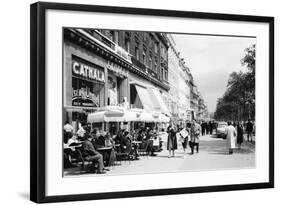 Sidewalk Cafe on the Champs-Elysees in Paris-Philip Gendreau-Framed Photographic Print