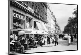 Sidewalk Cafe on the Champs-Elysees in Paris-Philip Gendreau-Mounted Photographic Print