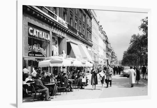 Sidewalk Cafe on the Champs-Elysees in Paris-Philip Gendreau-Framed Photographic Print