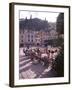 Sidewalk Cafe Sitters Taking in the Evening Sun at Portofino, Italy-Ralph Crane-Framed Photographic Print