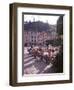 Sidewalk Cafe Sitters Taking in the Evening Sun at Portofino, Italy-Ralph Crane-Framed Photographic Print