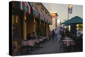 Sidewalk Restaurant Tables, San Francisco, California-Anna Miller-Stretched Canvas