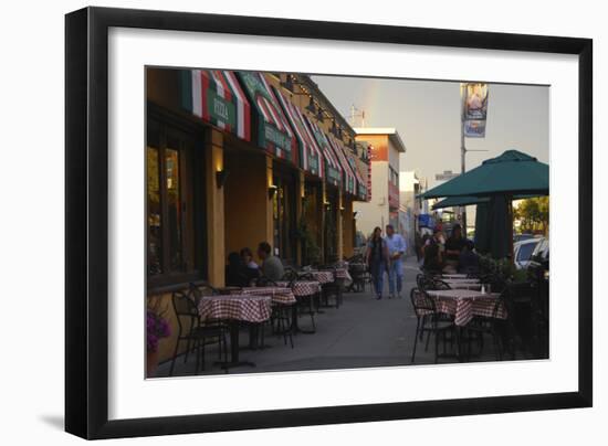 Sidewalk Restaurant Tables, San Francisco, California-Anna Miller-Framed Photographic Print