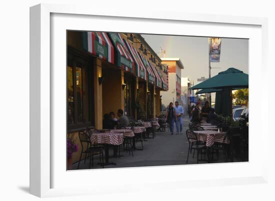 Sidewalk Restaurant Tables, San Francisco, California-Anna Miller-Framed Photographic Print