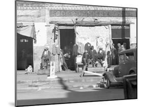 Sidewalk scene in Selma, Alabama, 1935-Walker Evans-Mounted Photographic Print