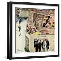 "Sidewalk Sideshow", November 21, 1959-Thornton Utz-Framed Premium Giclee Print