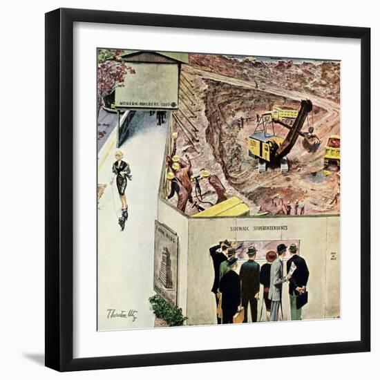 "Sidewalk Sideshow", November 21, 1959-Thornton Utz-Framed Premium Giclee Print