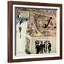 "Sidewalk Sideshow", November 21, 1959-Thornton Utz-Framed Giclee Print