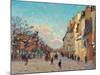 Sidewalk, Snow Effect, Paris-Jean-Baptiste-Armand Guillaumin-Mounted Giclee Print