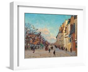 Sidewalk, Snow Effect, Paris-Jean-Baptiste-Armand Guillaumin-Framed Giclee Print