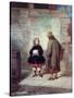 Sidewalks of New York or `Rich Girl, Poor Girl'-James Harvey Cafferty-Stretched Canvas