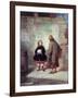 Sidewalks of New York or `Rich Girl, Poor Girl'-James Harvey Cafferty-Framed Giclee Print