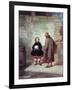 Sidewalks of New York or `Rich Girl, Poor Girl'-James Harvey Cafferty-Framed Giclee Print