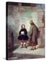 Sidewalks of New York or `Rich Girl, Poor Girl'-James Harvey Cafferty-Stretched Canvas