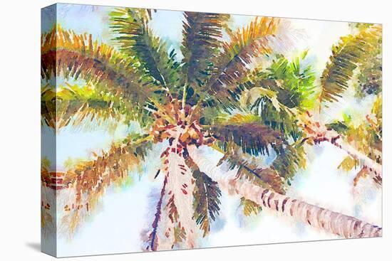 Sideway Watercolor Palms II-Emily Navas-Stretched Canvas