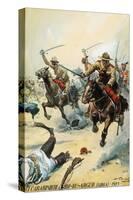 Sidi Abu 'Urqub, Overrun by Italian Carabinieri on Horseback, 1923, Libya-null-Stretched Canvas