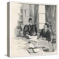 Sidney and Beatrice Webb Economists and Social Theorists Working Together-Bertha Newcombe-Stretched Canvas