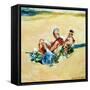 Sidney Beach Bums, 1984-Ted Blackall-Framed Stretched Canvas