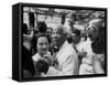 Sidney Bechet Dancing with His Wife, Elizabeth Ziegler, at their Wedding at Antibes French Riviera-null-Framed Stretched Canvas