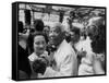 Sidney Bechet Dancing with His Wife, Elizabeth Ziegler, at their Wedding at Antibes French Riviera-null-Framed Stretched Canvas