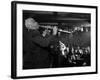 Sidney Bechet Performing in Small Basement Club "Vieux Colombier"-Nat Farbman-Framed Premium Photographic Print