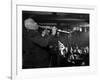 Sidney Bechet Performing in Small Basement Club "Vieux Colombier"-Nat Farbman-Framed Premium Photographic Print