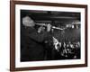 Sidney Bechet Performing in Small Basement Club "Vieux Colombier"-Nat Farbman-Framed Premium Photographic Print