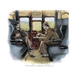 The Adventure of Silver Blaze, Holmes and Watson on Train-Sidney E Paget-Mounted Giclee Print