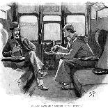 The Adventure of Silver Blaze, Holmes and Watson on Train-Sidney E Paget-Giclee Print