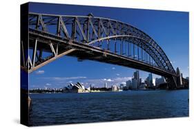 Sidney Harbor Bridge-null-Stretched Canvas