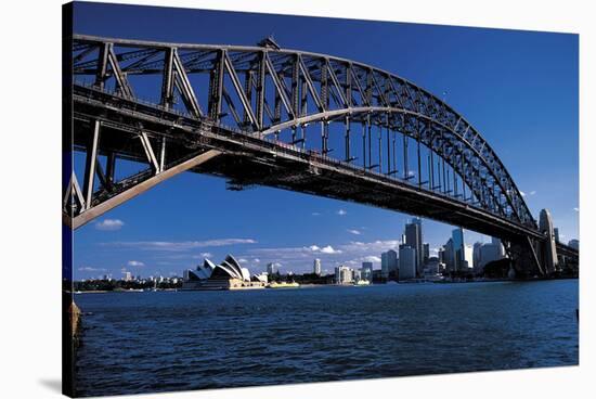 Sidney Harbor Bridge-null-Stretched Canvas