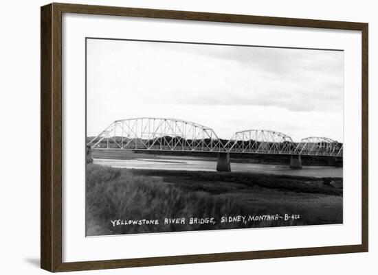 Sidney, Montana - Yellowstone River Bridge Panoramic-Lantern Press-Framed Art Print