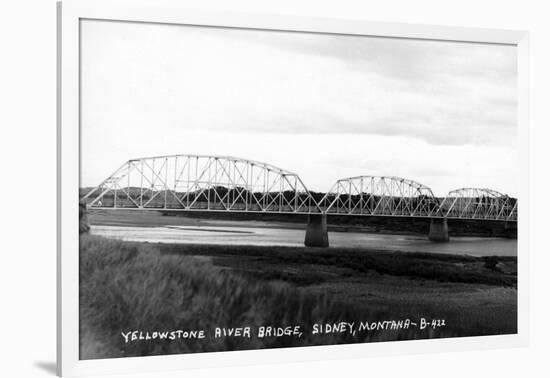 Sidney, Montana - Yellowstone River Bridge Panoramic-Lantern Press-Framed Art Print