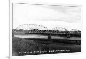 Sidney, Montana - Yellowstone River Bridge Panoramic-Lantern Press-Framed Art Print