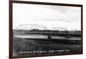 Sidney, Montana - Yellowstone River Bridge Panoramic-Lantern Press-Framed Art Print