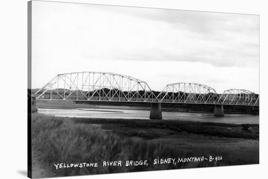 Sidney, Montana - Yellowstone River Bridge Panoramic-Lantern Press-Stretched Canvas