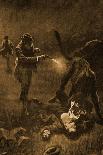 The Hound of the Baskervilles Holmes Shoots the Sinister Hound-Sidney Paget-Photographic Print