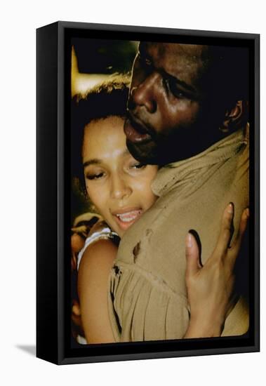 Sidney Poitier as Porgy and Dorothy Dandridge as Bess in the Motion Picture Porgy and Bess-Gjon Mili-Framed Stretched Canvas